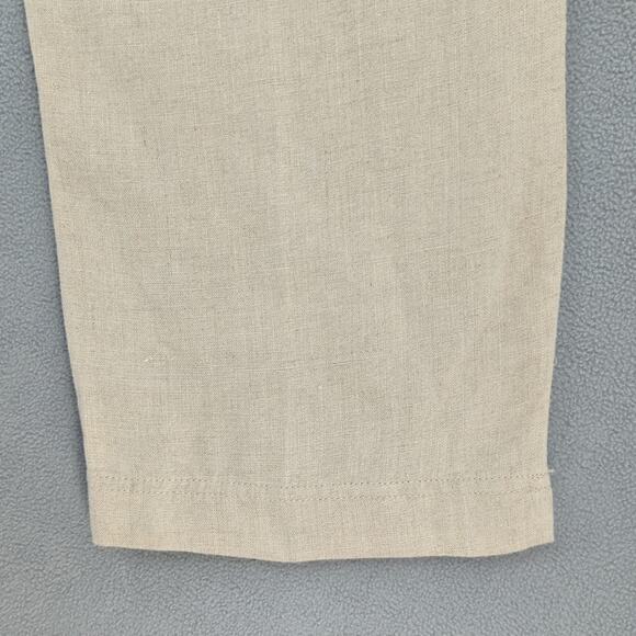 Eddie Bauer Pants Womens 4 Pure Linen High Rise Wide Leg Lagenlook Minimalist - Picture 8 of 10